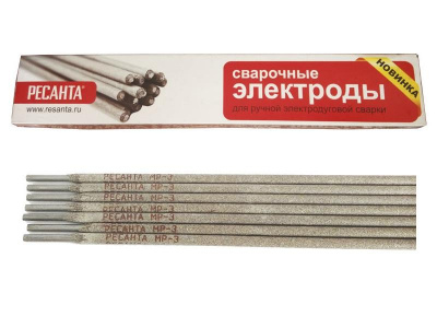 Электроды Ресанта МР-3 ф 2,5 мм, пачка 1,0 кг