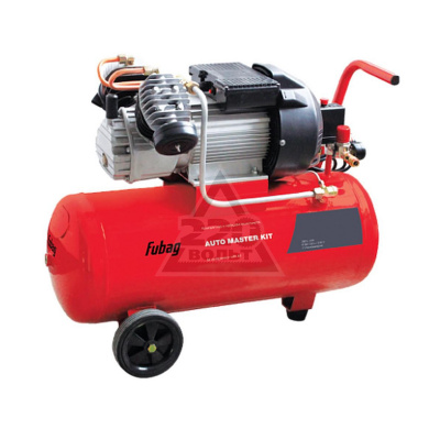 Компрессор масляный коаксиальный AUTO MASTER KIT VDC/50 (220 В, + 10 предметов), FUBAG